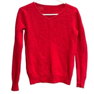 Bright Red 100% Merino Wool Sweater | Superfine Knit